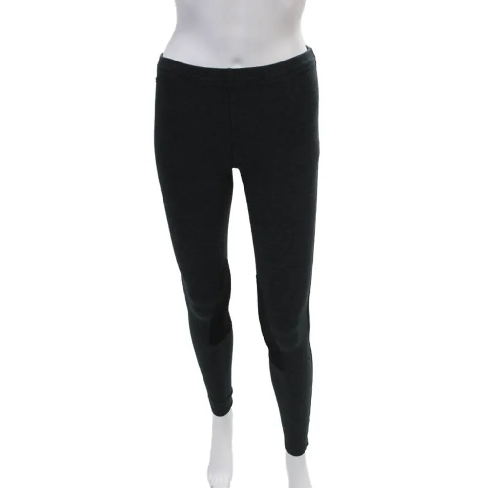 Polo Ralph Lauren Womens Quilted Detail Mid Rise Ankle Leggings Gray Size S